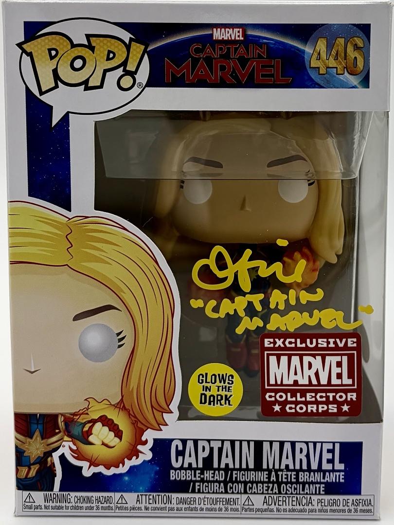 Brie Larson Signed Exclusive "Collector Corps" Funko #446 "Captain Marvel" - JSA COA